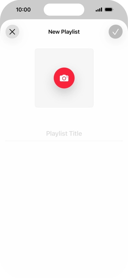 Press the text input field and key in a name for the playlist.
