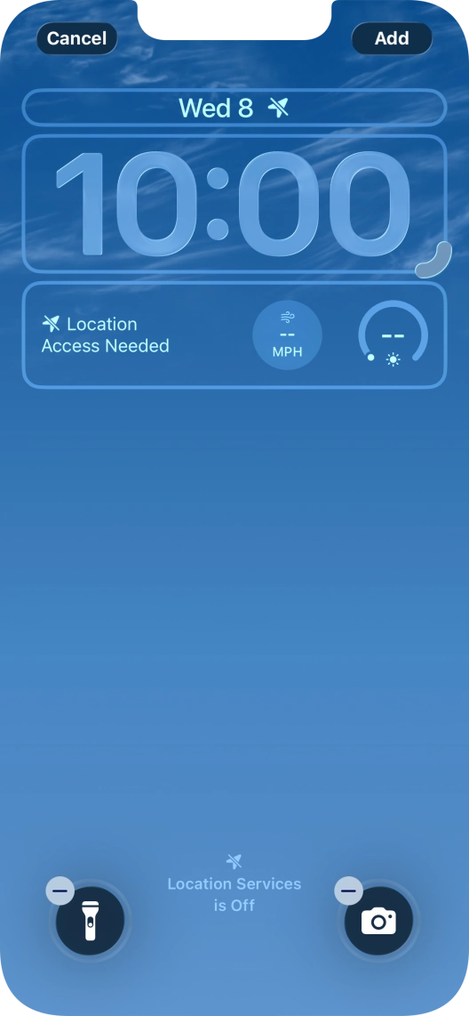To customise the way the lock screen date is displayed, press the date widget and follow the instructions on the screen to find the required widget display mode.