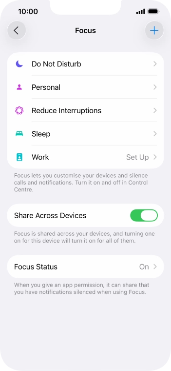 Press Do Not Disturb.
