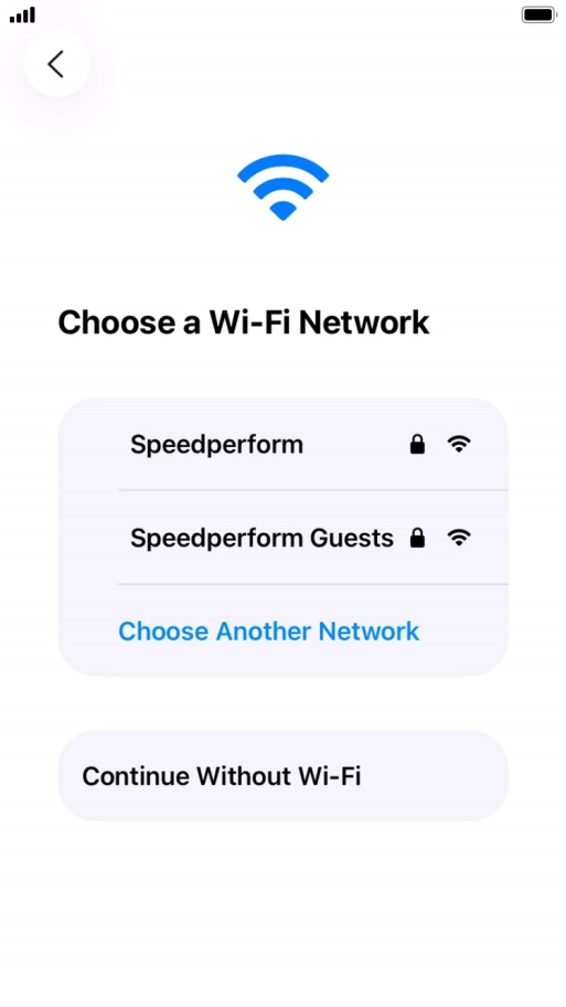 Press the required Wi-Fi network.