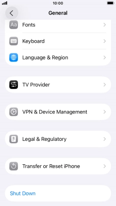Press Transfer or Reset iPhone.