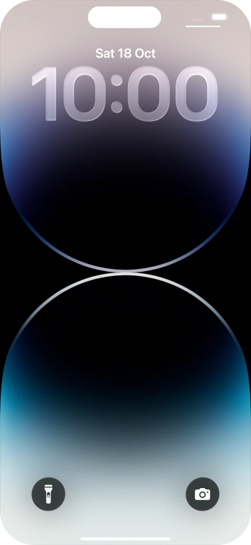 Slide your finger upwards starting from the bottom of the screen.