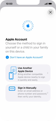 Press Sign in Manually.
