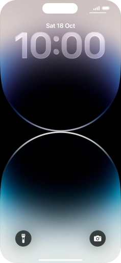 Press and hold anywhere on the lock screen.