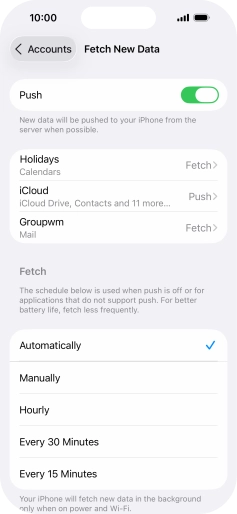 Press the indicator next to 