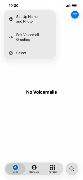 Press Edit Voicemail Greeting.