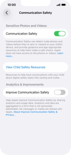 Press the indicator next to 
