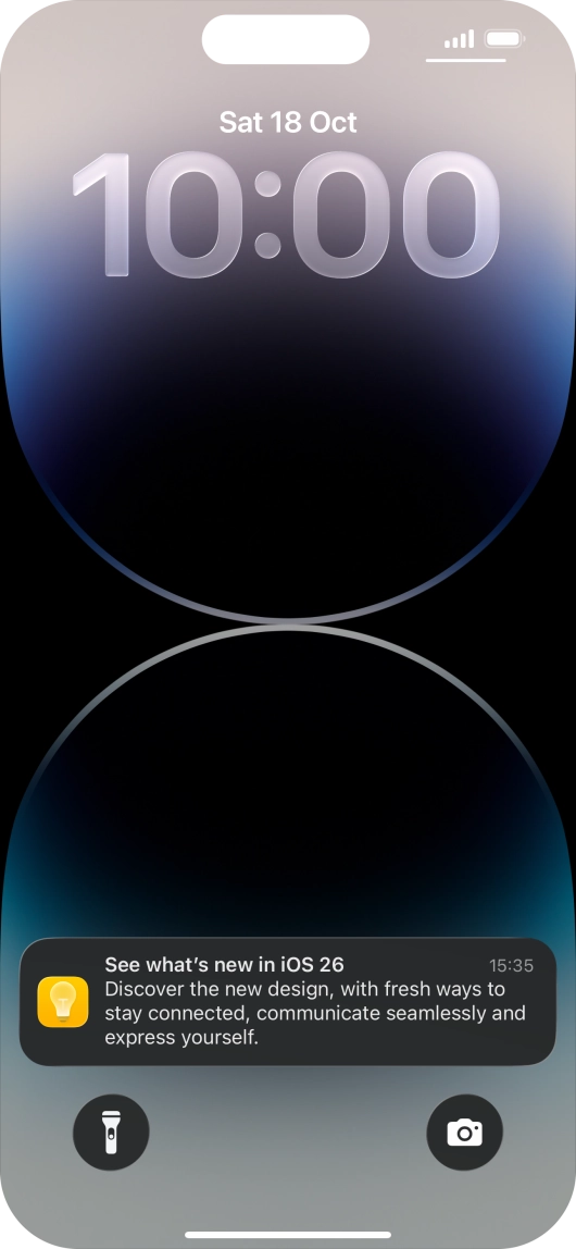 Press the required notification and follow the instructions on the screen to use the selected function.