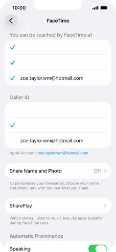 Press the required setting below 
