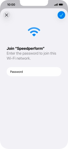 Press the confirm icon.
