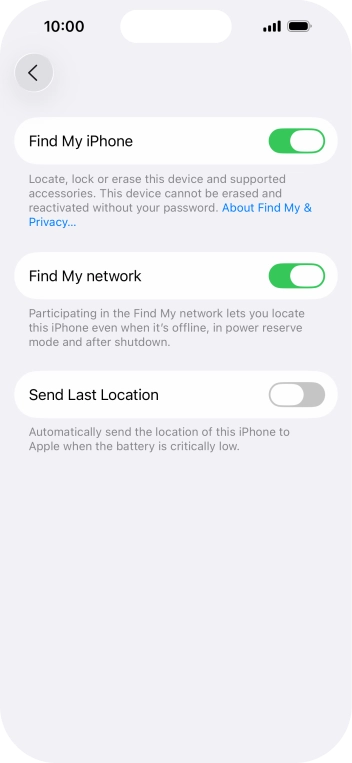 Press the indicator next to 