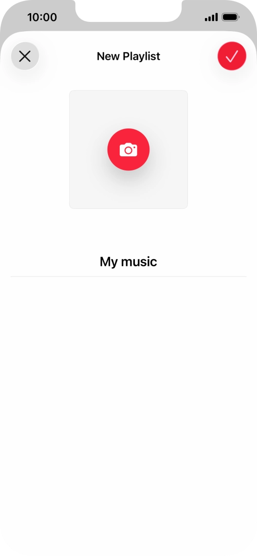 Press the confirm icon.