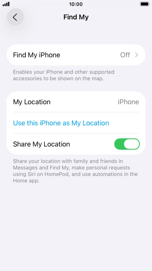 Press Find My iPhone.