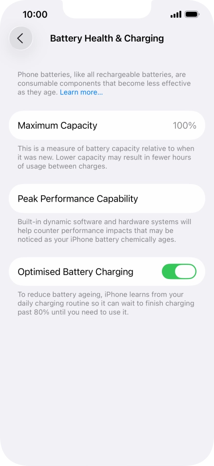 Press the indicator next to 