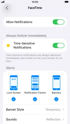Press the indicator next to 