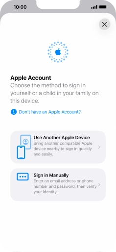 Press Sign in Manually.