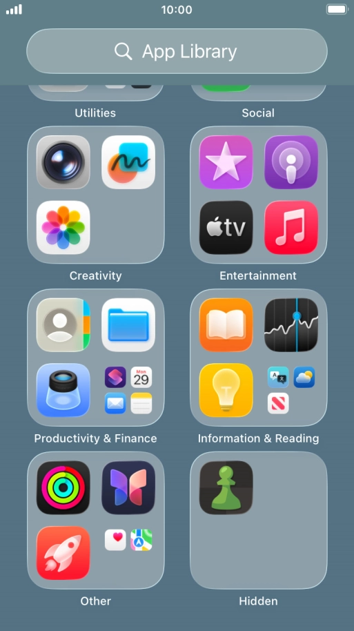 Press and hold the required app.