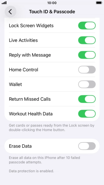 Press the indicator next to 
