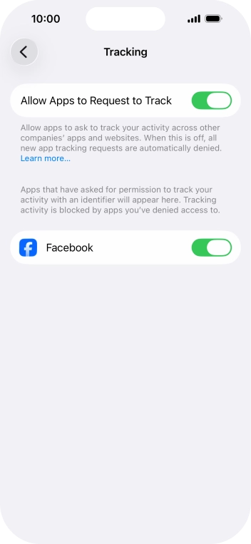 Press the indicator next to 