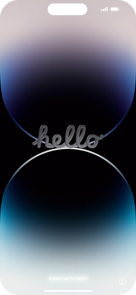 Slide your finger upwards starting from the bottom of the screen.