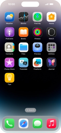 Press and hold anywhere on the home screen.