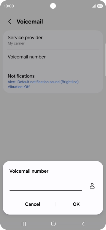 Key in +447953222222 and press OK.