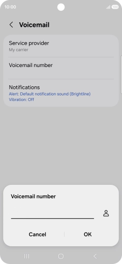 Key in +447953222222 and press OK.