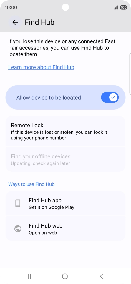 Press the Home key to return to the home screen.