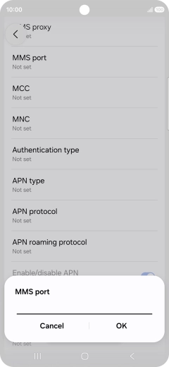 Key in 8080 and press OK.