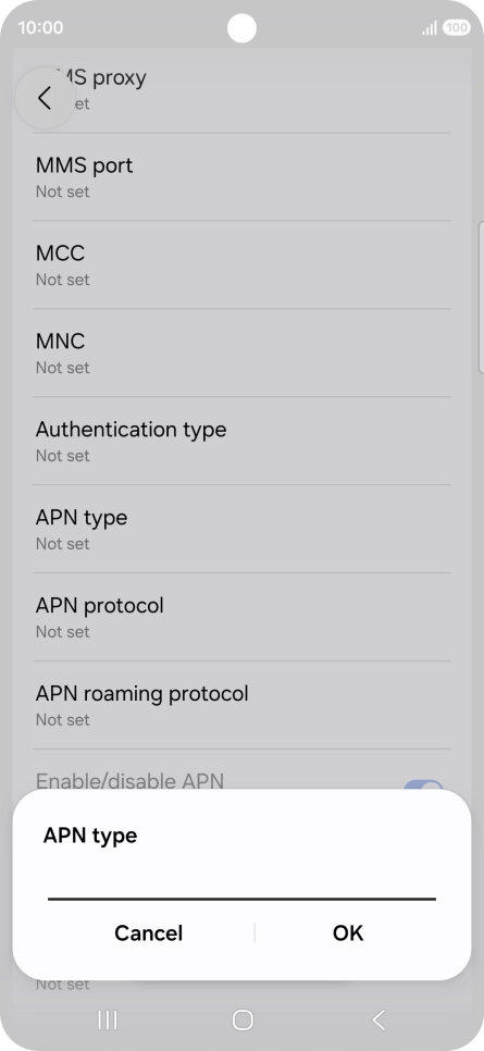 Key in mms and press OK.
