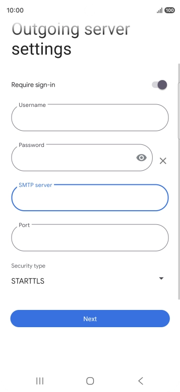Press the field below 