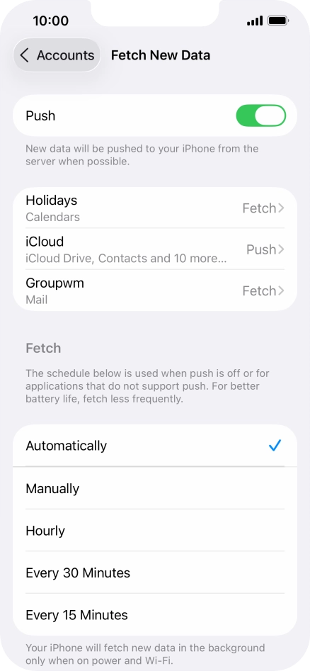 Press the indicator next to 