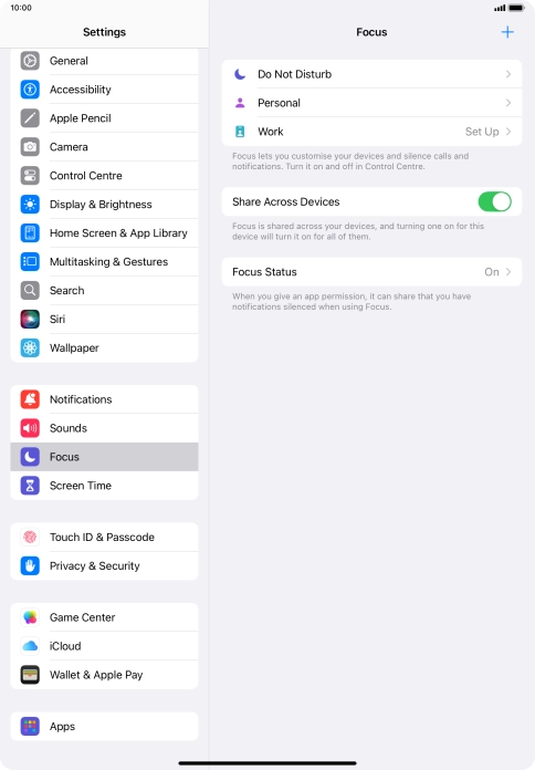 Press Do Not Disturb.