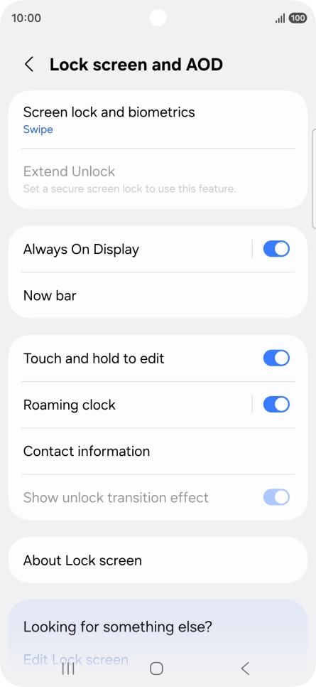 Press Screen lock and biometrics.