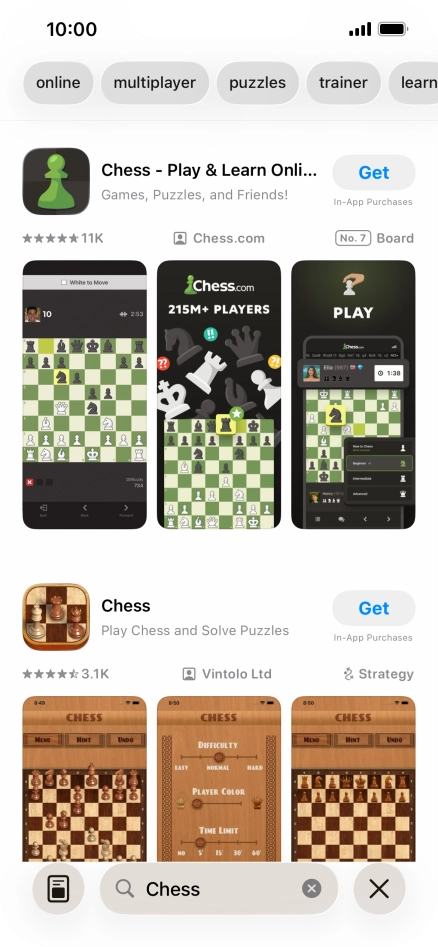 Press the required app.