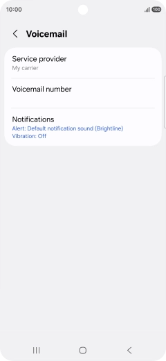 Press Voicemail number.