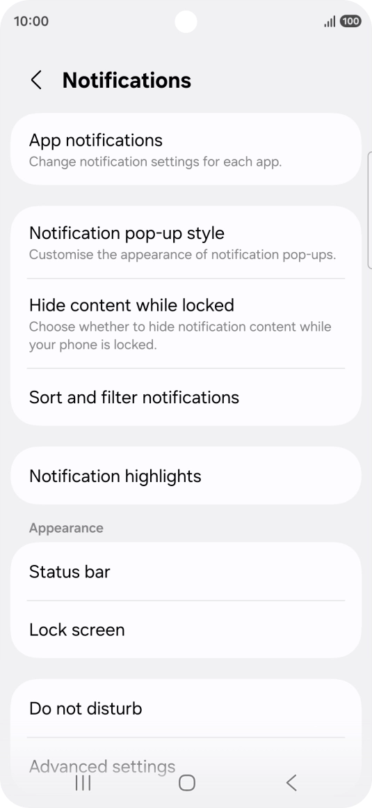 Press App notifications.