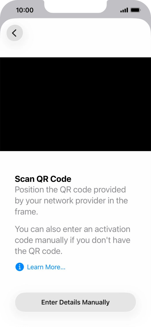 Place the QR code you've received inside the phone camera frame to scan the code.