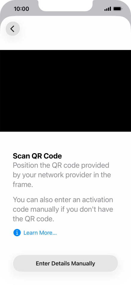 Place the QR code you've received inside the phone camera frame to scan the code.