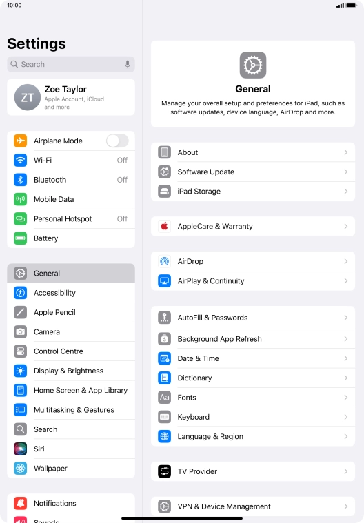 Press Display & Brightness.