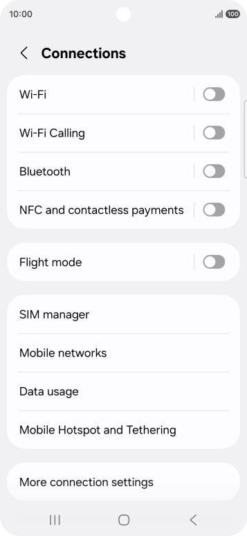 Press Mobile Hotspot and Tethering.