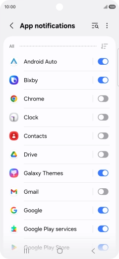Press the drop down list.