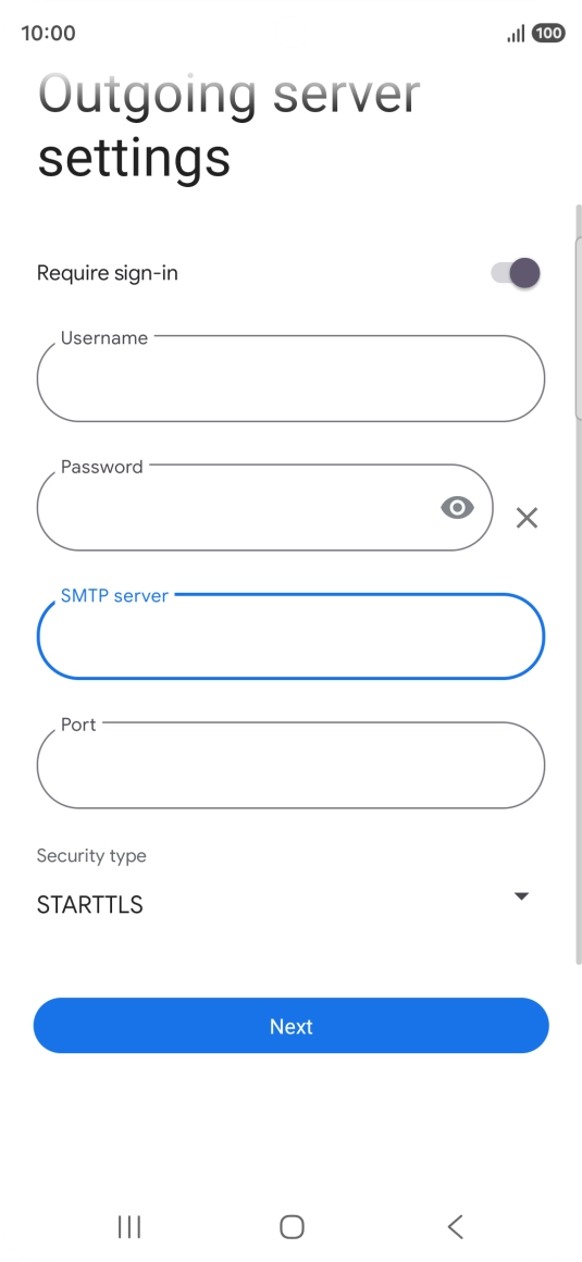 Press the field below 