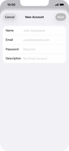 Press Name and key in the required sender name.