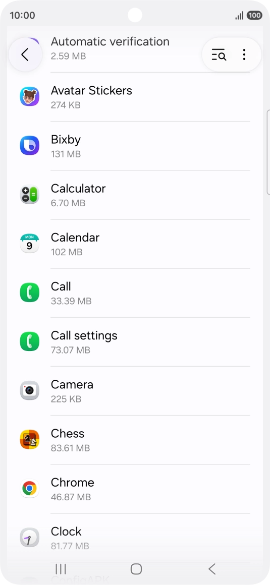 Press the required app.