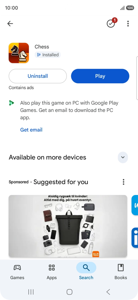 Press the Home key to return to the home screen.