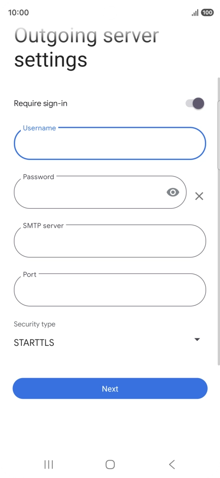 Press the field below 