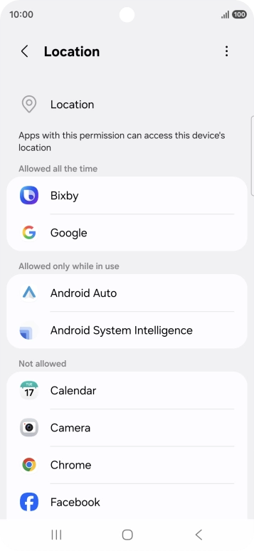 Press the required app.