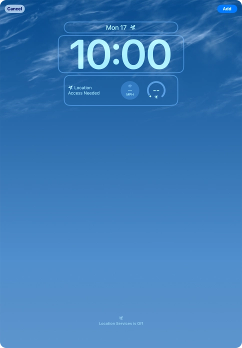 To customise the way the lock screen date is displayed, press the date widget and follow the instructions on the screen to find the required widget display mode.