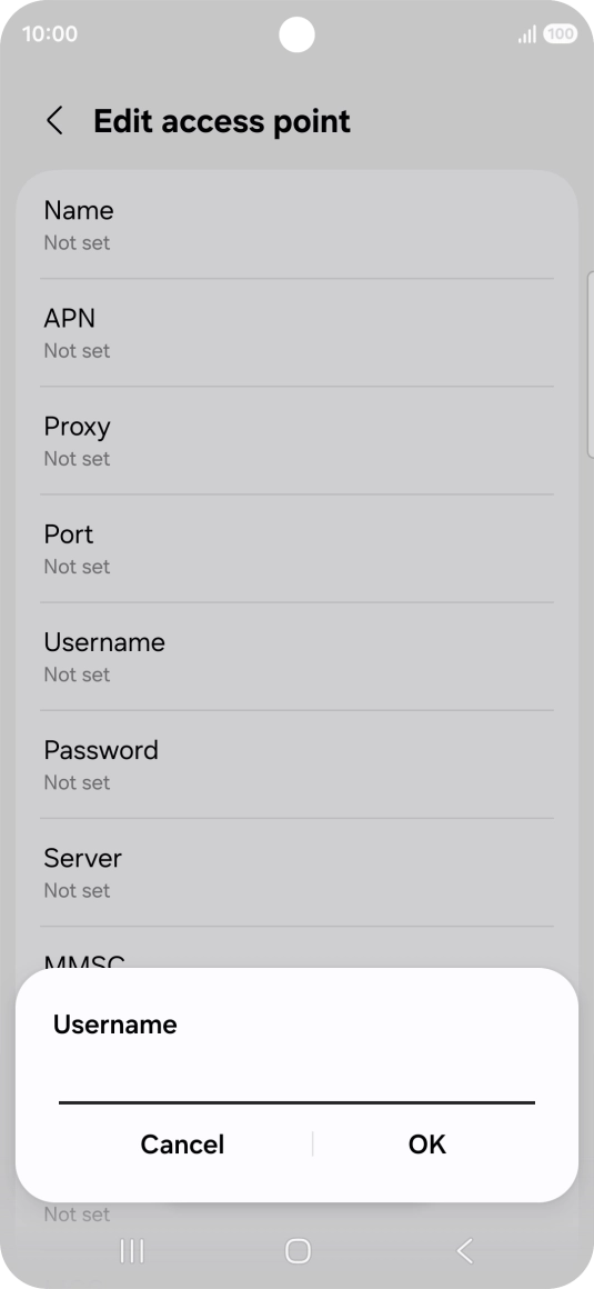 Key in eesecure and press OK.